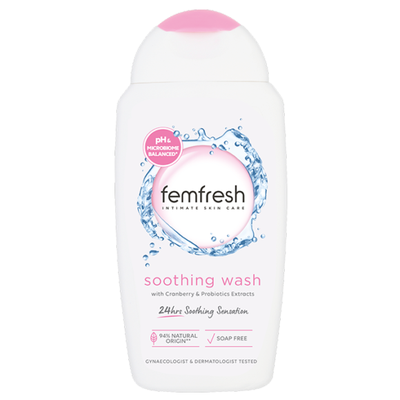 FEMFRESH_INTIMATE SKINCARE_WASH 250ML_SOOTHING_FOP_PDP 580x580